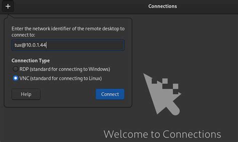 How to connect to a remote computer using VNC in Linux