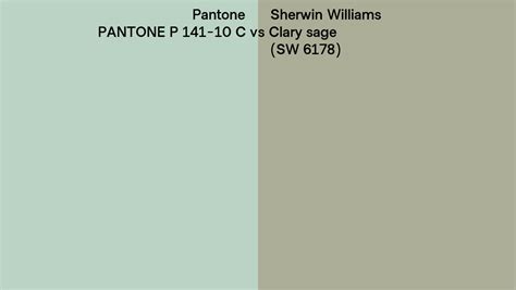 Pantone P C Vs Sherwin Williams Clary Sage Sw Side By