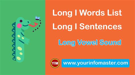 Long I Words List Long Vowel Sound Your Info Master