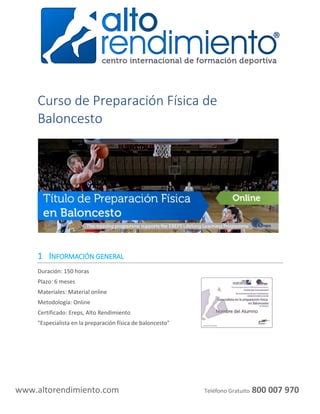 Curso De Preparaci N F Sica De Baloncesto Pdf