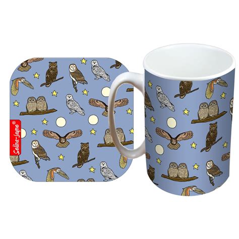 Owls Mug And Coaster Gift Set By Selina Jayne Etsy