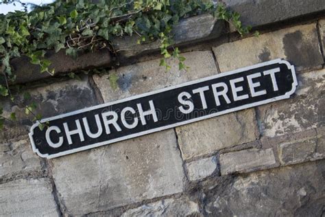 Church Street Sign stock image. Image of diagonal, england - 191723971