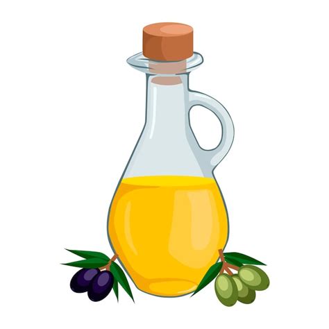 Premium Vector Olive Oil Advertisement In Glass Jug With Olive Branch