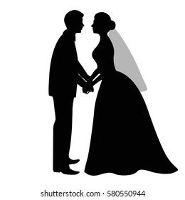 Bride Groom Black Silhouette Bride Groom Stock Illustration 580550944 | Shutterstock