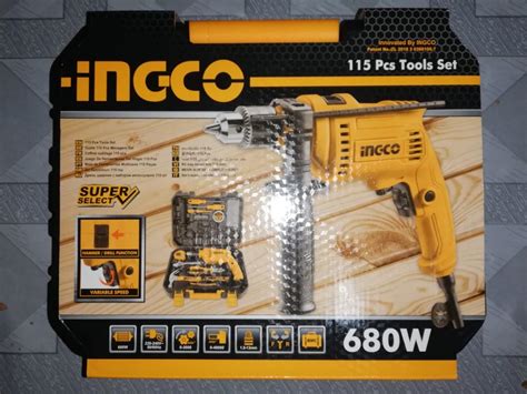 Ingco Tool Set With W Impact Drill Commercial Industrial