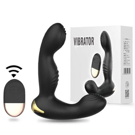 Negro Masajeador de próstata masculino Vibrador anal con control remoto para hombres modos