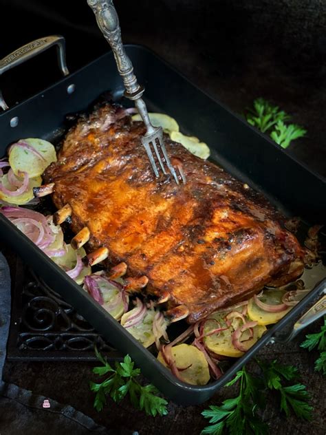 Costillar De Cerdo A Baja Temperatura Con Salsa Barbacoa Maria Cosbel