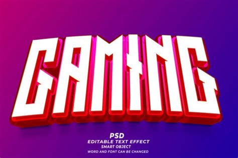 Psd 3d Gaming Editable Text Effect Graphic By Truevector · Creative Fabrica