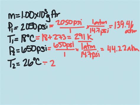 Solved A Compressed Gas Cylinder Contains G Argon Gas