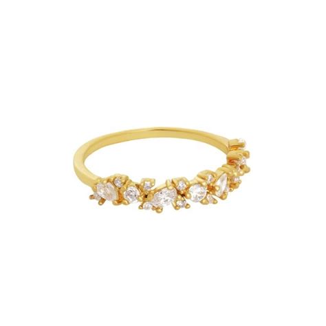 Jon Richard Fine Gold Plated Cubic Zirconia Cubic Zirconia Ring