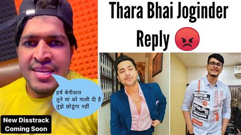 Thara Bhai Joginder Reply Harsh Beniwal And Triggered Insaan Thara Bhai Joginder New Diss Track