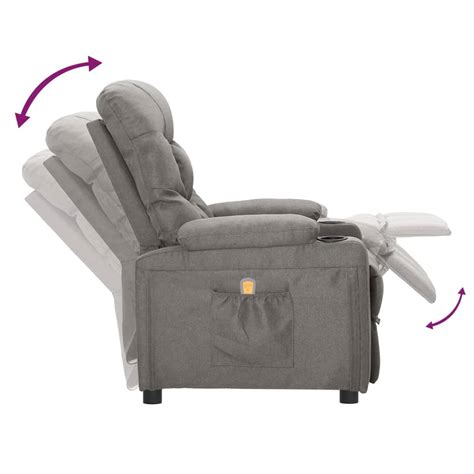 FHE Fauteuils électriques Fauteuil de massage inclinable Gris clair