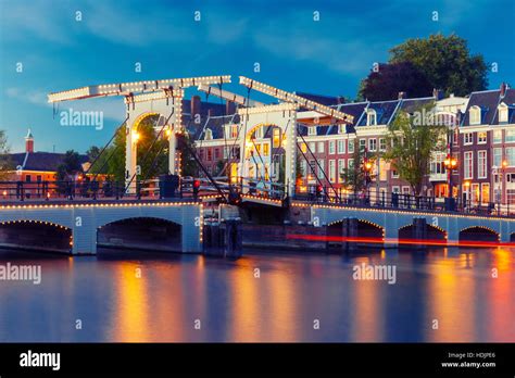 Magere Brug Skinny Bridge Amsterdam Netherlands Stock Photo Alamy