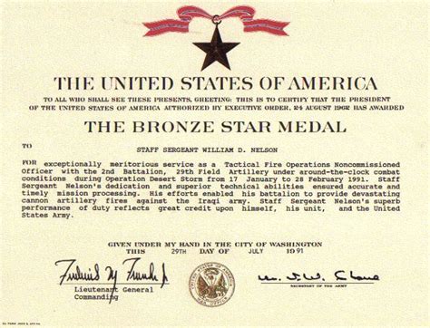 Bronze Star Medal Citation By GetCitation