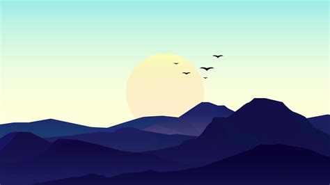 Birds Minimal Sunset 4k Wallpaperhd Artist Wallpapers4k Wallpapers