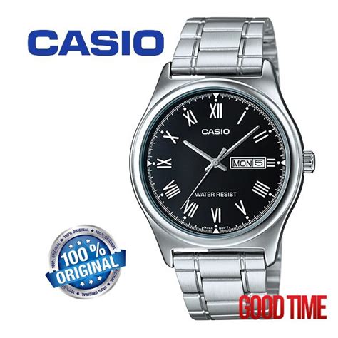 CASIO MTP V006D 1B ANALOG MEN S WATCH 2 YEARS WARRANTY JAM TANGAN