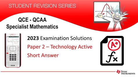 Qce Qcaa Exam Solutions Specialist Mathematics Tech Active