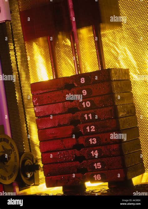 Gym Weight Stack Stock Photo Alamy