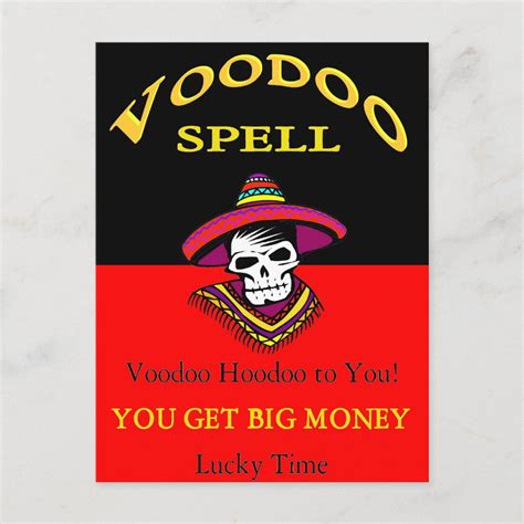 Big Money Voodoo Spell Postcard | Zazzle