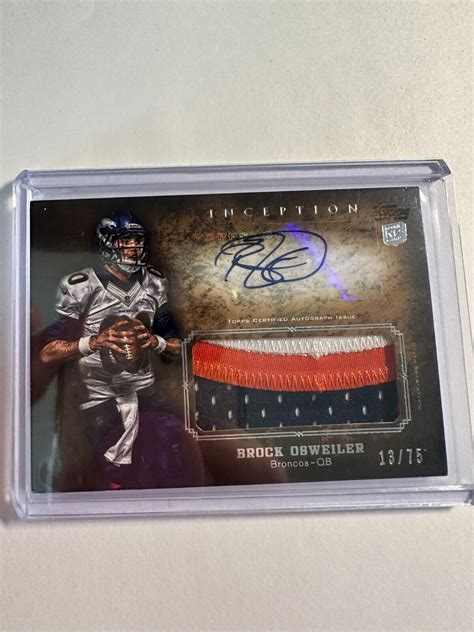 K Topps Inception Jumbo Patch Auto Gold Ajpbo Brock