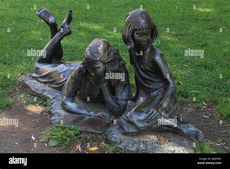 Part Of The Sculpture Alice And The White Rabbit By Edwin Russell In