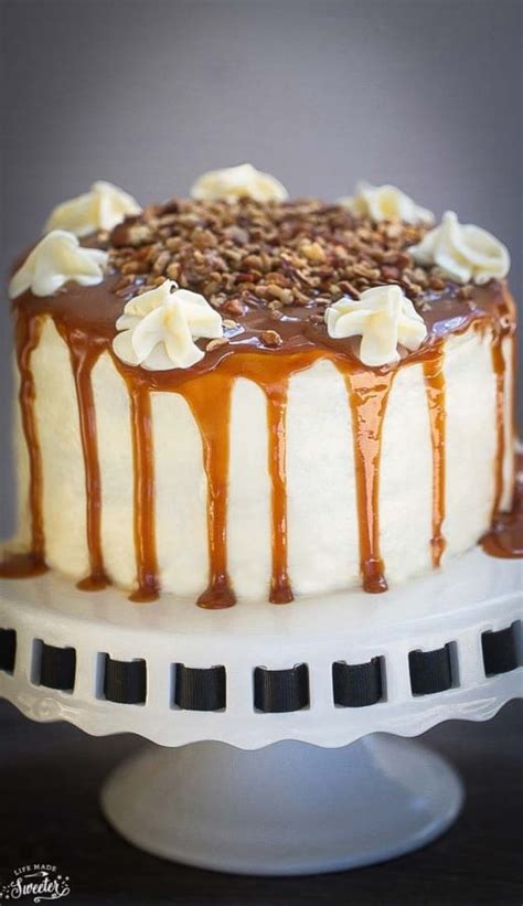 Apple Cider Spice Cake With Salted Caramel Drizzle Life Made Sweeter