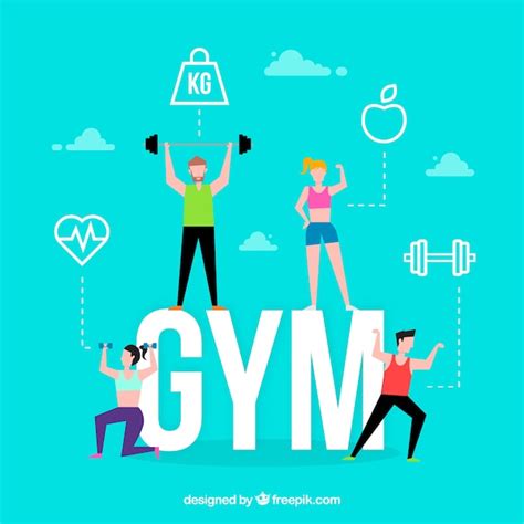 Free Vector Gym Word Concept