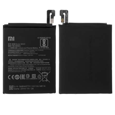 Battery BN45 Compatible With Xiaomi Redmi Note 5 Li Polymer 3 85 V