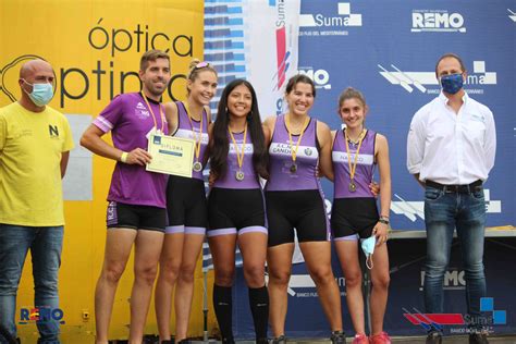 Podium Para Los Tres Equipos De Remo Del N Utico Gandia