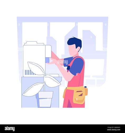 Coffee machine maintenance isolated concept vector illustration ...