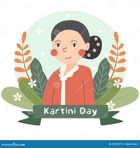 Cute Hand Drawn Kartini Day Illustration Stock Vector Illustration Of