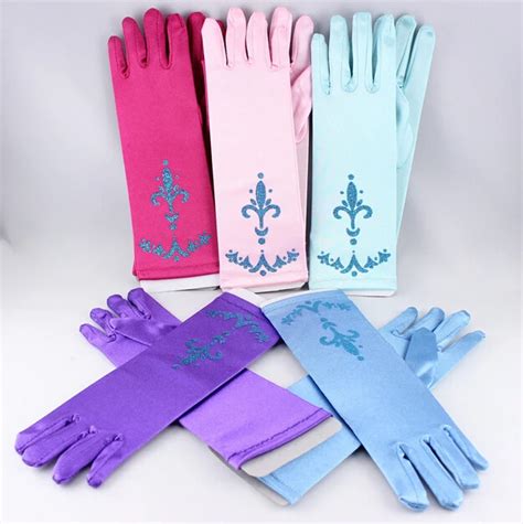 Elsa Anna Cosplay Gloves Children Girl Cartoon Print Gloves Festive