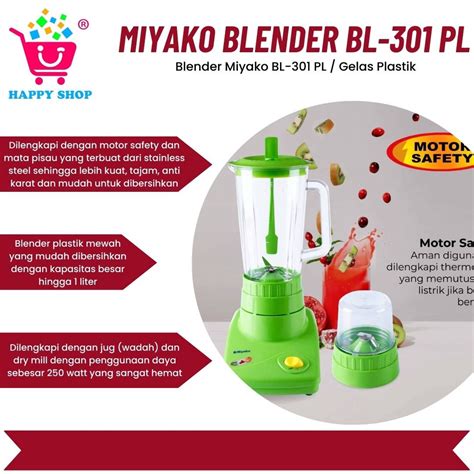 Jual Miyako Blender Bl Pl Gelas Plastik Shopee Indonesia