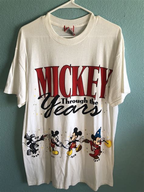 Vtg S Walt Disney Mickey Mouse Through The Years T Gem