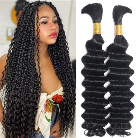 Amazon Angie Queen Hair Deep Wave Bulk Brazilian Human Hair For