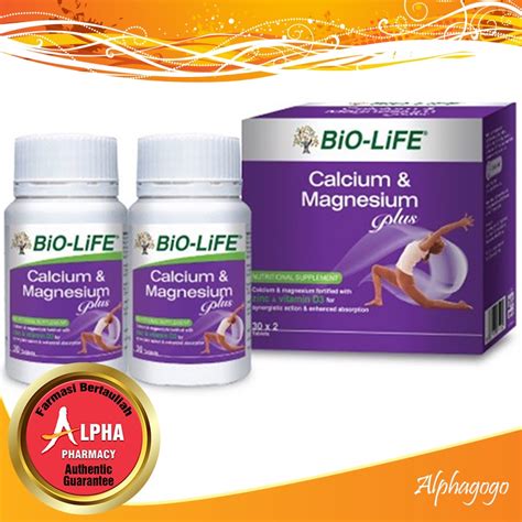 Bio Life Calcium Magnesium Plus Tablets X Tablets Shopee