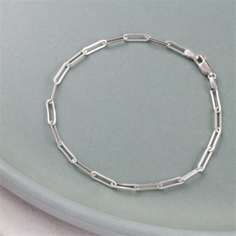 Paper Clip Bracelet Personalised Jewellery Online From Silvery Australia