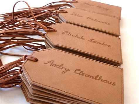 Personalised Leather Luggage Tags Engraving On One Side 50