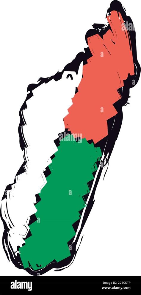 Madagascar map flag Stock Vector Image & Art - Alamy