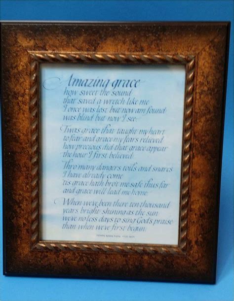 Amazon Amazing Grace Hymn Calligraphy Print Print Matted