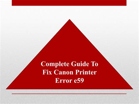 Complete Guide To Fix Canon Printer Error E59 By Us Pc Solutions Issuu