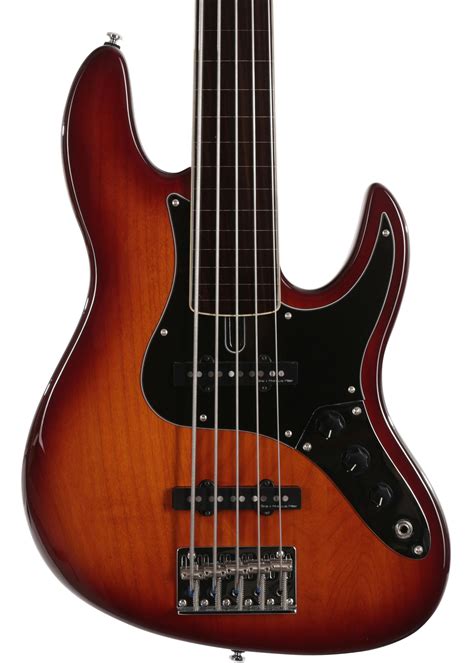 Sire Marcus Miller V5 24 Fret 5 String Fretless Bass Guitar In Tobacco Sunburst Andertons