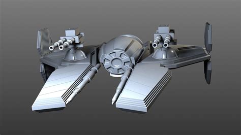 Low Poly Star Wars Spaceship Free Vr Ar Low Poly 3d Model Cgtrader