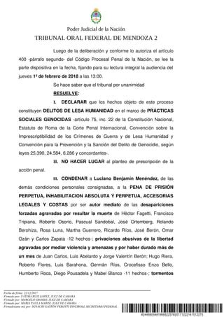 Fallo Del TRibunal Oral Federal De San Rafael PDF