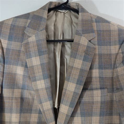 Botany Hughes Hatchers Vtg Brown Plaid Notch La Gem