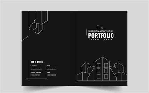 Building and architecture portfolio cover template and Brand guideline brochure cover layout