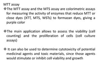 Mtt The Priciples And Basics Of Cell Proliferation Assay Pptx