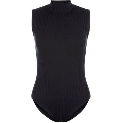 New Look Parisian Black Ribbed Bodysuit Black Rib Bodysuit Ribbed