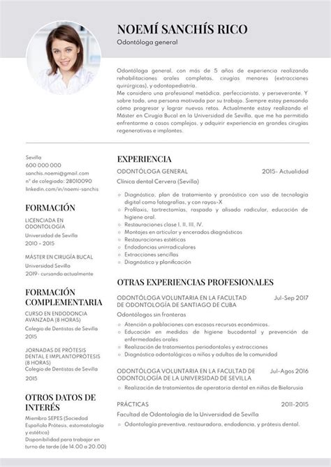 Currículum de odontólogo dentista guía ejemplos y plantillas