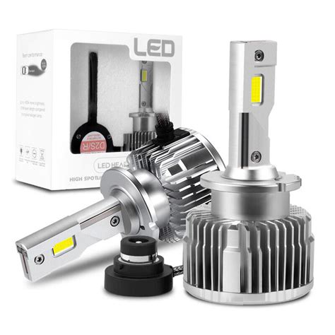 2X D2S D2R LED Headlight Conversion Kit Globes Replace HID Xenon 180W